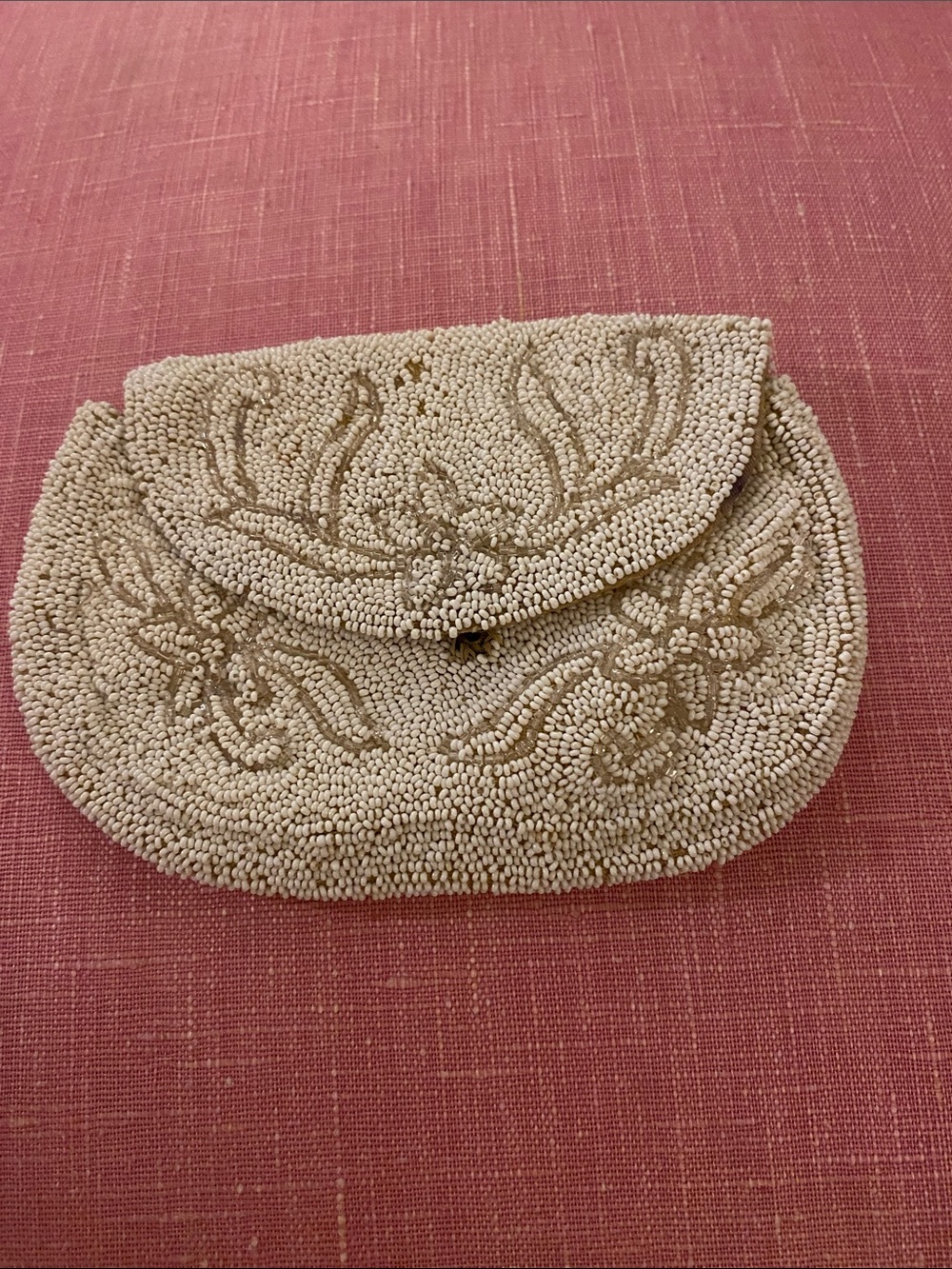 Vintage Tiny Seed Bead Clutch Made in Belgium